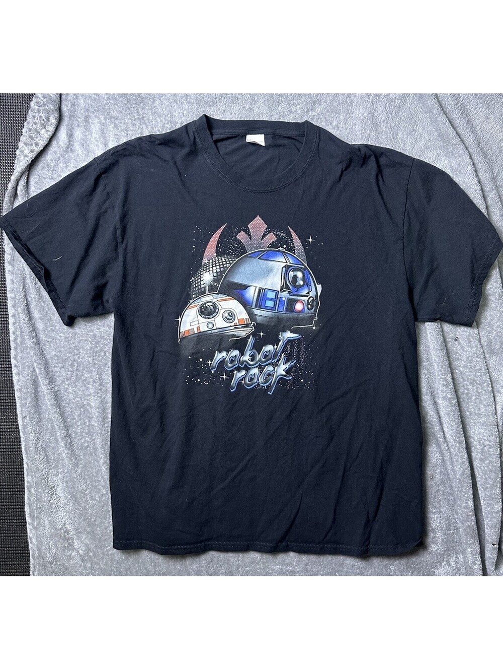 Star Wars R2-D2 BB-8 Robot Rock T Shirt XL ATC Rebel Alliance Droid Tee